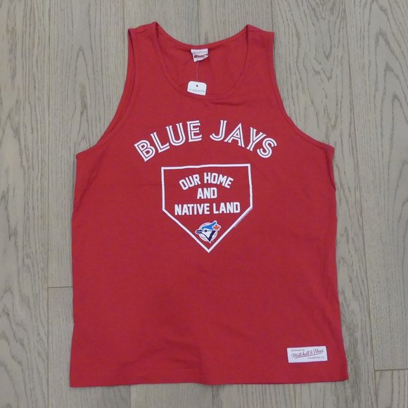 Toronto Blue Jays Mitchell & Ness Vintage Red Medium Tank Top - Picture 1 of 5